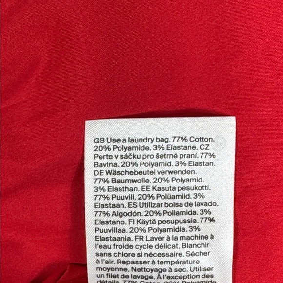 COS Gathered-Waist Midi Dress Red Bright Sleeveless Size 12 NWOT - Picture 13 of 14